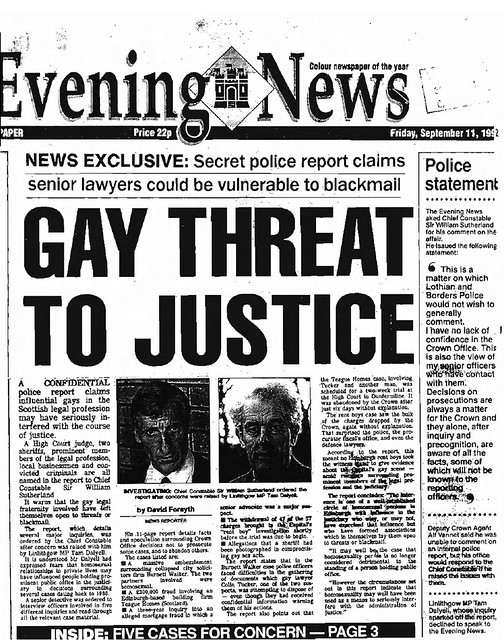 Gay threat to justice