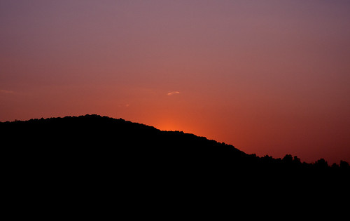 sunset sky orange purple horizon