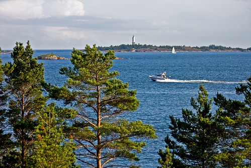 sea lighthouse water finland island scenery view archipelago kirkkonummi porkkala pampskatan