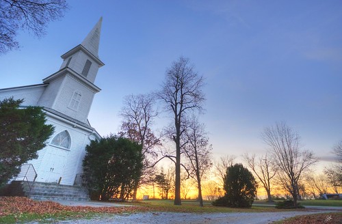 blue autumn trees winter sunset sky cold fall church weather high dynamic religion range hdr
