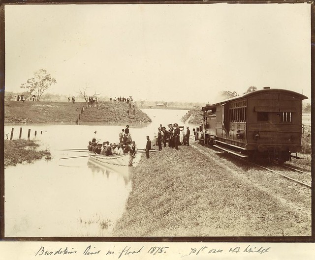 Burdekin River in flood, 1875