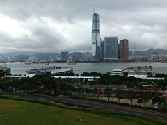 Hong Kong bay during Typhoon
