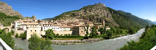 old france castles stitch bridges panoramas rivers townscape towns entrevaux perfectpanoramas