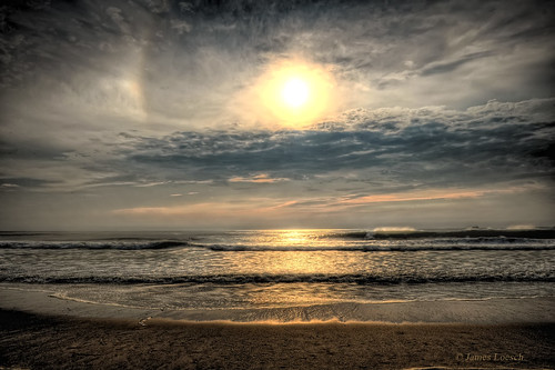 reflection beach clouds sunrise newjersey surf horizon shore hdr seasidepark omot