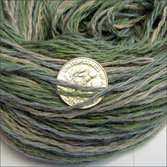 Wisteria Angora-Merino yarn, close up