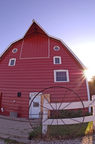 old school red wheel breakfast barn wagon bed south historic dakota geddes
