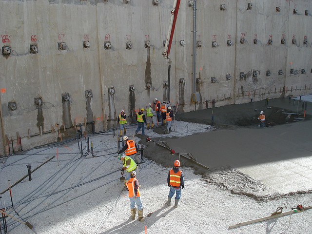 Pouring concrete for mud mat Flickr Photo Sharing!