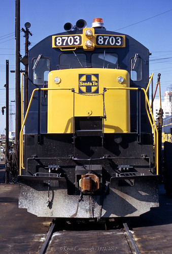 trains railroads santafe atsf locomotive ge u36c redondojct los angeles california
