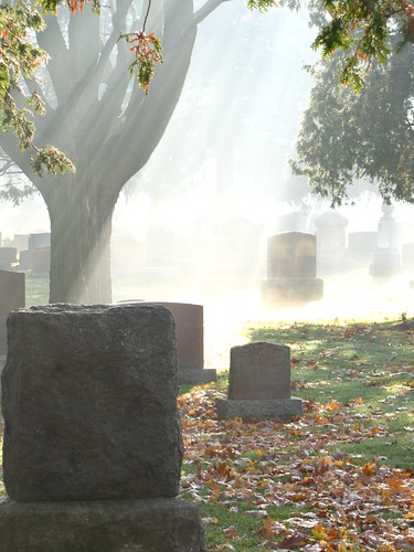 morning sun mist ontario fog stone sunrise cemetary tomb tombstone kitchener rise