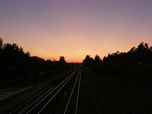 railroad sunset sky sun colors station dawn twilight dusk tracks poland polska rail railway olympus signals platforms pkp augustów podlasie podlaskie sp550uz d2940