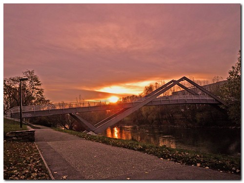 vienna city bridge autumn sky clouds sunrise geotagged austria europe sonnenaufgang