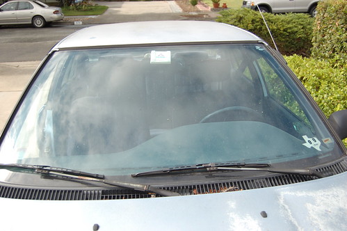 Cracked windshield
