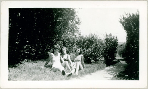 Three girls in the grass