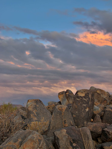 sunset arizona west tucson az petroglyph saguaronationalpark signalhill rockart