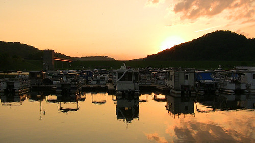 sunset lake water canon landscape boat wv westvirginia hf10