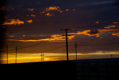 sunset orange clouds train colorado amtrak co plains lingering lajunta southernchief