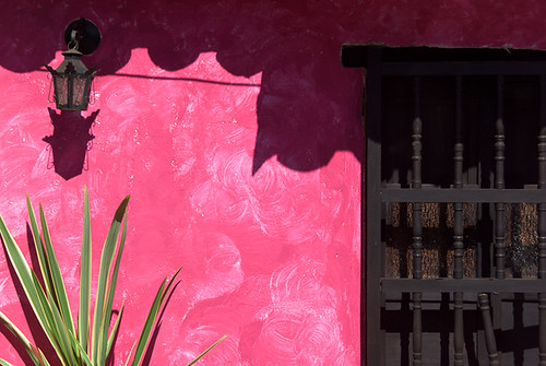 wood pink broken window lamp leaves wall bars colombia shadows colonial vegetation villadeleyva boyaca