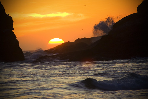 ocean sunset beach clouds oregon canon coast