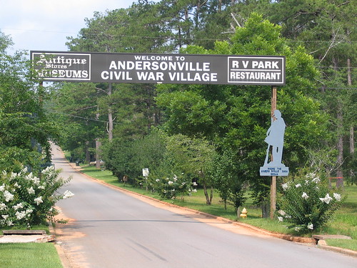 sign georgia confederate anderson civilwar churchstreet andersonville confederacy highway49 historicsite sumtercounty georgia49