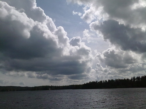 summer sky cloud water finland landscape dramatic smartphone 5800 nokia5800 merkjärvi
