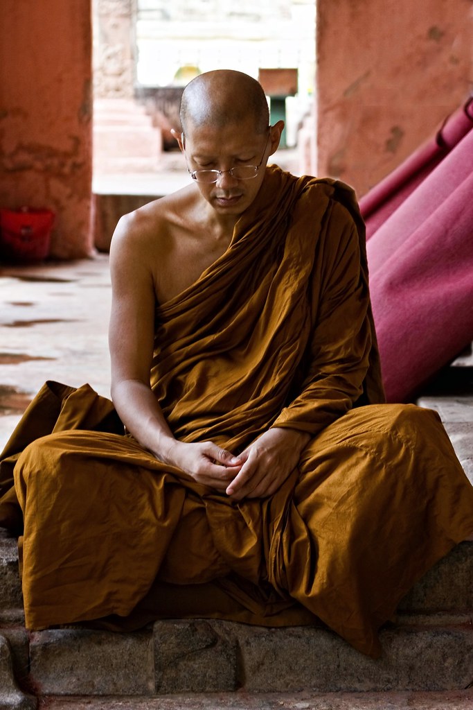 Deep Meditation In Bodhgaya