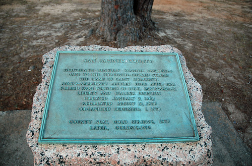 texas sanjacintocounty coldspring historical marker
