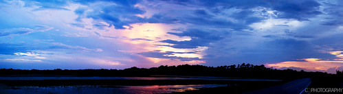 road trees sunset panorama cloud reflection sc silhouette clouds pano southcarolina panoramic kiawah marsh kiawahisland