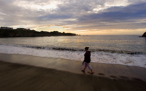ocean california sunset beach sand walk mendocino shannan casperbeach