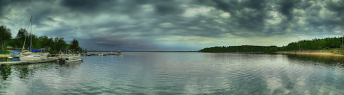 panorama lake west hawk manitoba hdr