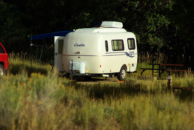 Casita travel trailer, Morefield campground, Mesa Verde Natioanal Park, Colorado, September 15, 2009