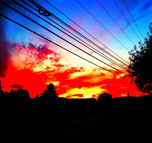 sunset orange lines power pa hershery
