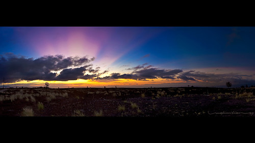 ocean sunset sky panorama cloud sun hawaii bigisland maunakea hualalai highaltitude 617 bigisle lavabed highelevation puuwaawaa 17x6