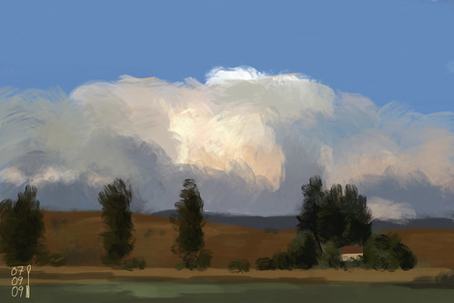 clouds landscape ipod paisaje nubes fingerpainting iphone ipad speedpainting