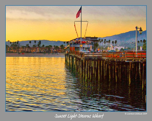 california santabarbara reflections landscapes piers sunsets americanflag 500views hdr stearnswharf 100comments impressedbeauty nikond90 elitephotography californiapiers southerncaliforniapiers