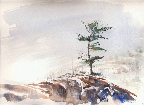 november art watercolor painting landscape michigan transparent upperpeninsula latefall yooper pleinair