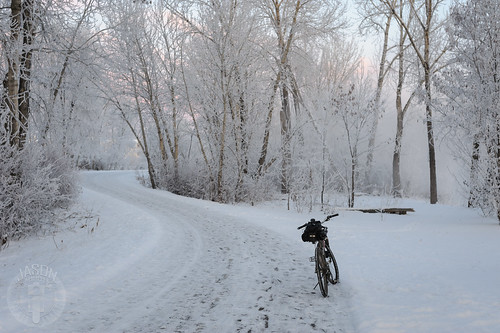 mist bicycle sunrise path idaho boise vehicle greenbelt