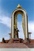 TAJIKISTAN - modern Tajiks regard the Samanid Empire as the first Tajik state. This monument in the Tajik capital Dushanbe honors Ismail Samani, ancestor of the Samanids and a source of Tajik nationalism
