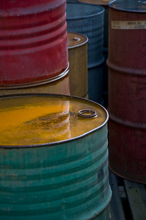 Colorful Old Oil Barrels