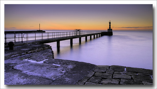 longexposure sea england lighthouse sunrise dawn coast pier harbour jetty north east coastline beacon gitzo breakwater amble photomatix sigma1770 leefilters samsunggx20 steveboote