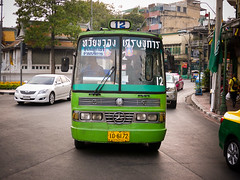 Old Green Minibus