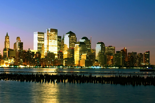 world nyc newyorkcity longexposure newyork skyline night sunrise geotagged dawn newjersey center hudsonriver wtc trade financial hoboken wfc mudpig stevekelley