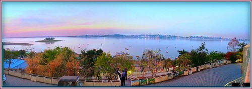 travel sky panorama india lake water boats evening twilight scenic explore boating hdr bhopal hdrpanorama