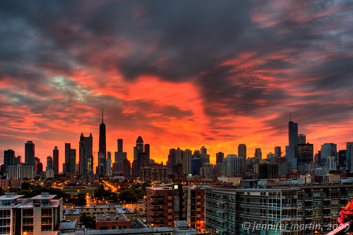 chicago skyline sunrise d700