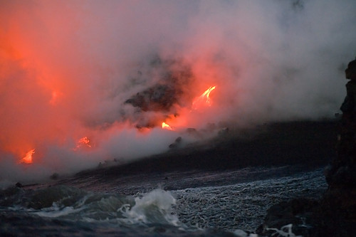 ocean usa america sunrise volcano hawaii lava boat tour north entry kilauea
