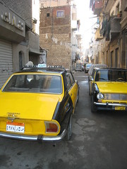 Taxis on the streets of Alexandria