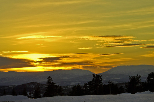 winter sunset sky mountain nature norway landscape norge scenery norwegen caravan scape kongsberg landskap blefjell buskerud liatoppen twphch nofk twphch033