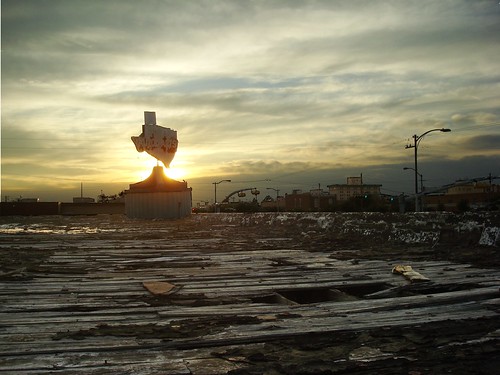 old sunset sky downtown texas tx odessa dilapidated disrepair oldroof hdrattempt texasautopartsinc