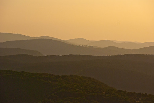 sunset panorama landscape paysage vue couchant montagnes escandorgue hérault