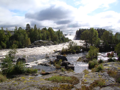 river waterfall sweden dalälven suecia älvkarleby