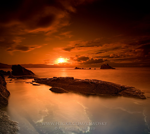 sunset sea beach coruña rocks dri cokin arteixo tokina124 canon400d lewosky cokintobacco